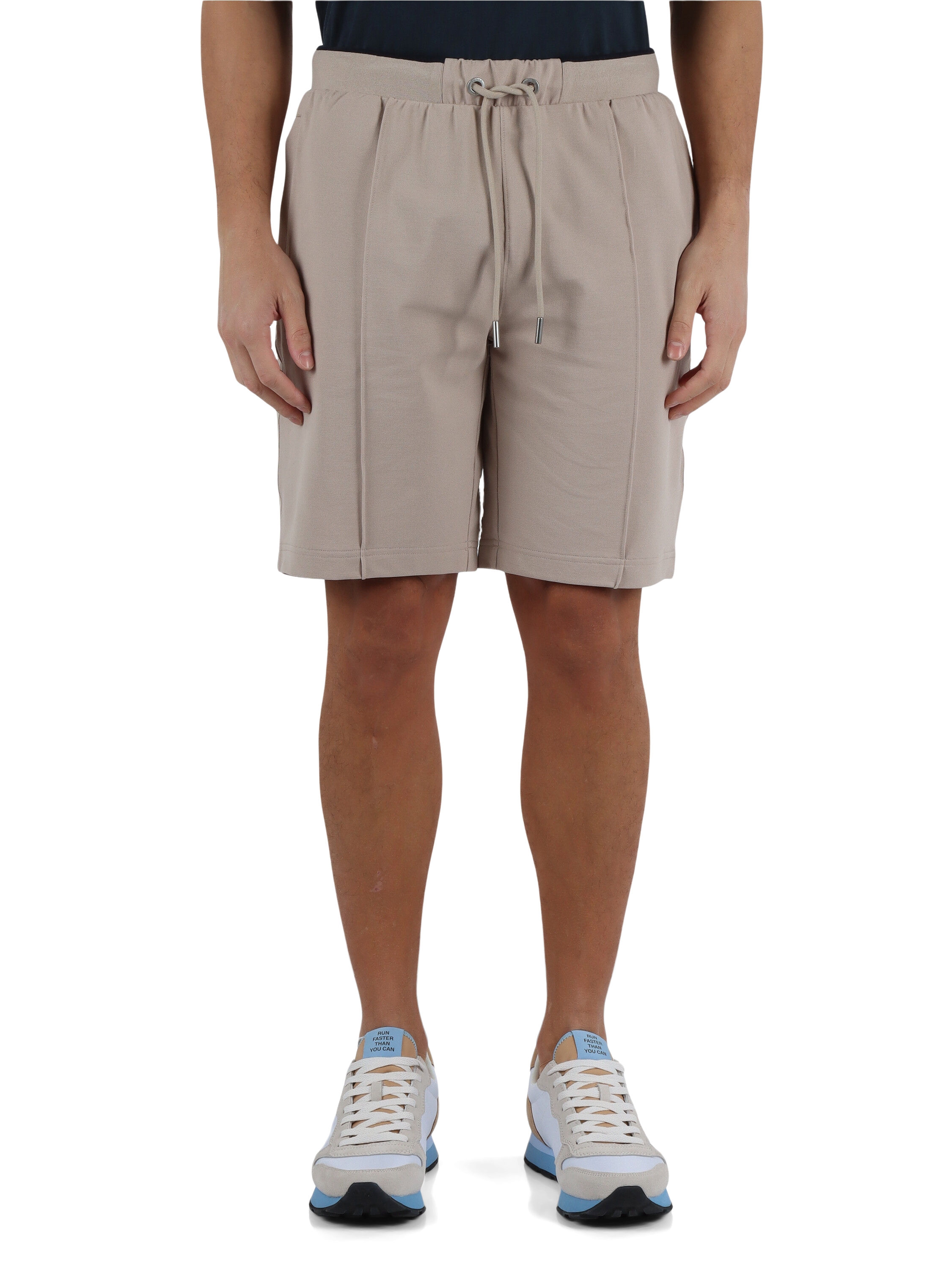 BEIGE | Pantaloncini in cotone piquet con ricamo logo BEIGE | Pantaloncini in cotone piquet con ricamo logo