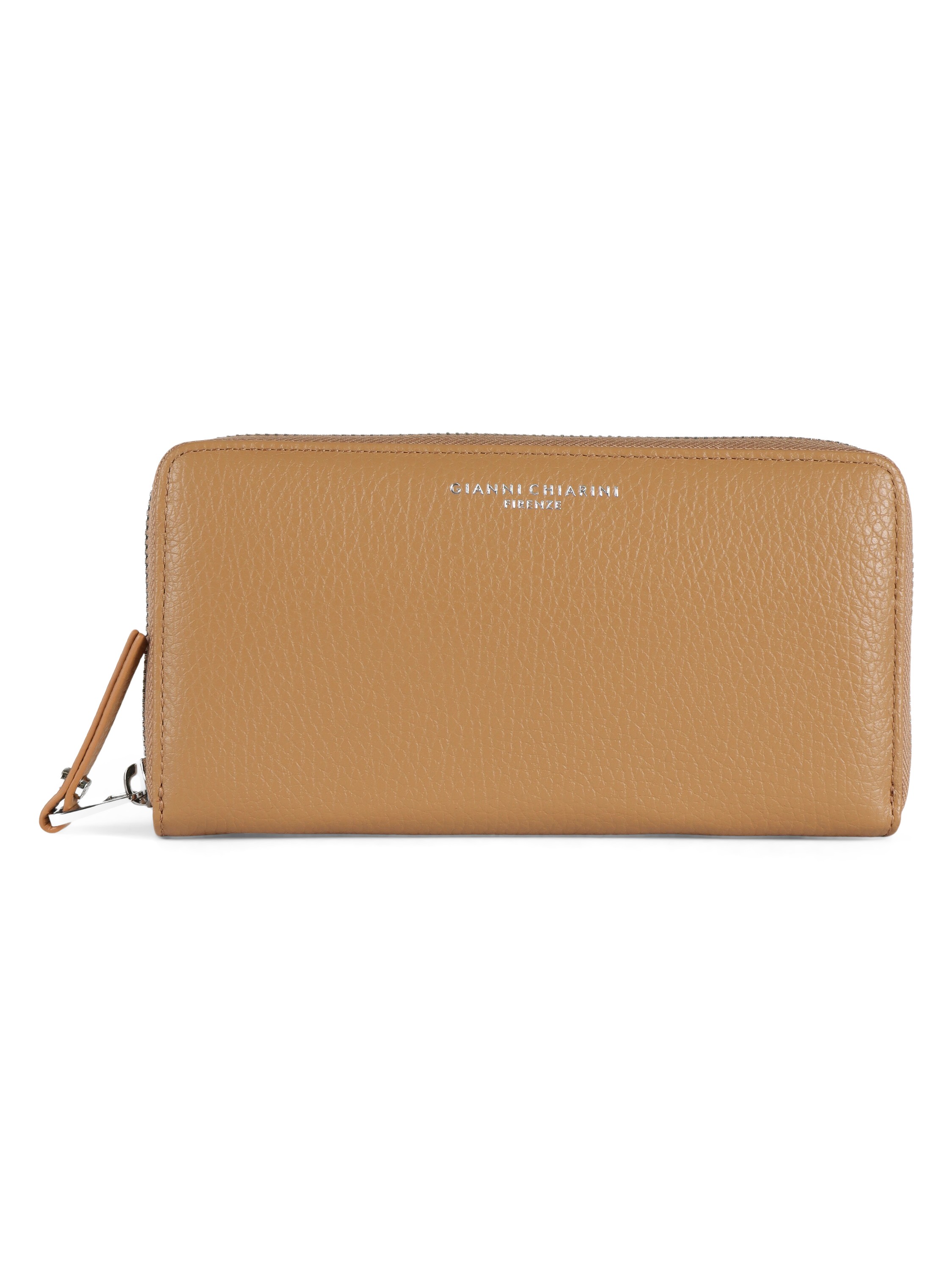 Portafoglio in pelle martellata con logo impresso