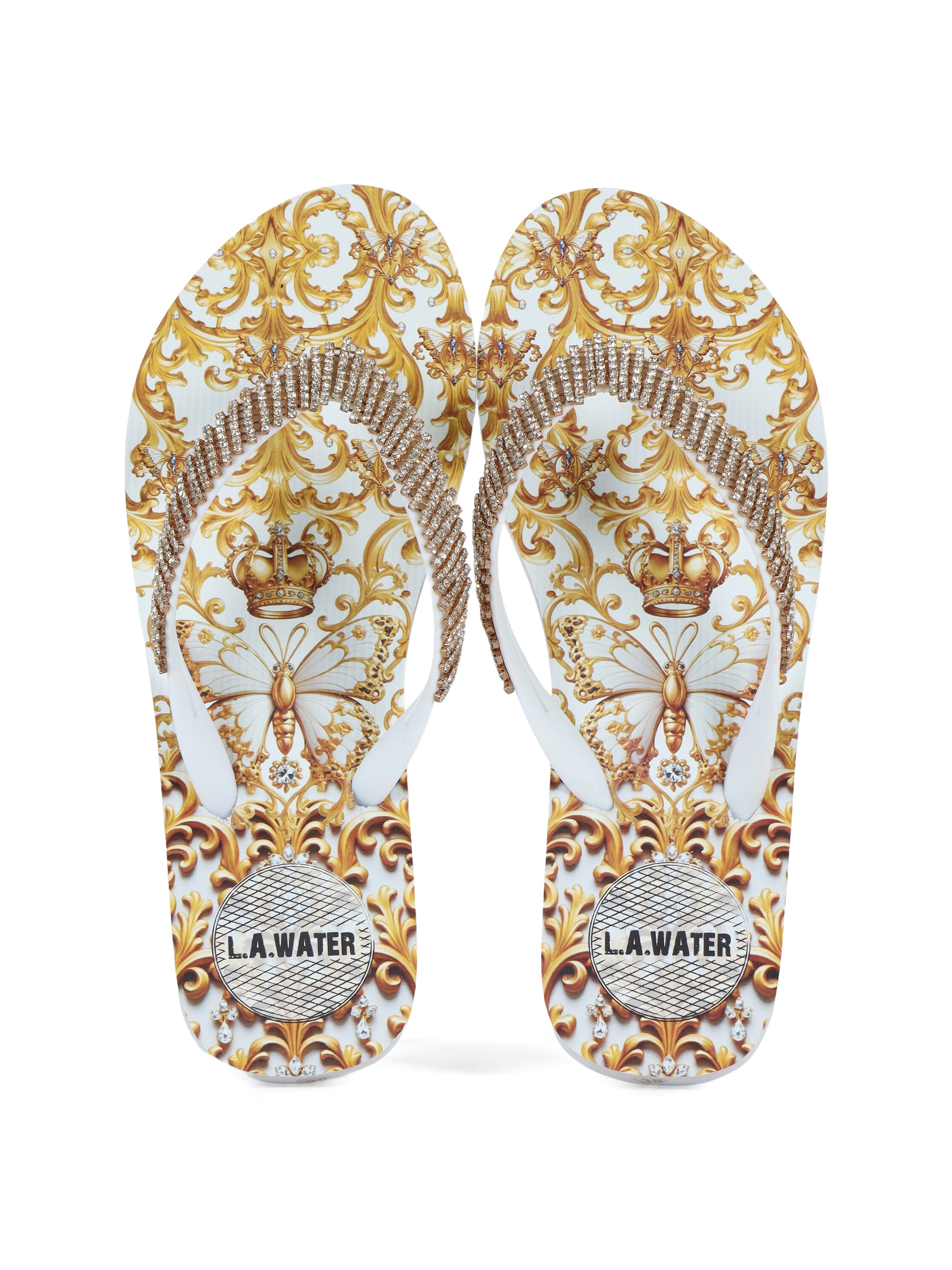 BIANCO | Infradito in gomma DAMASCO con strass BIANCO | Infradito in gomma DAMASCO con strass