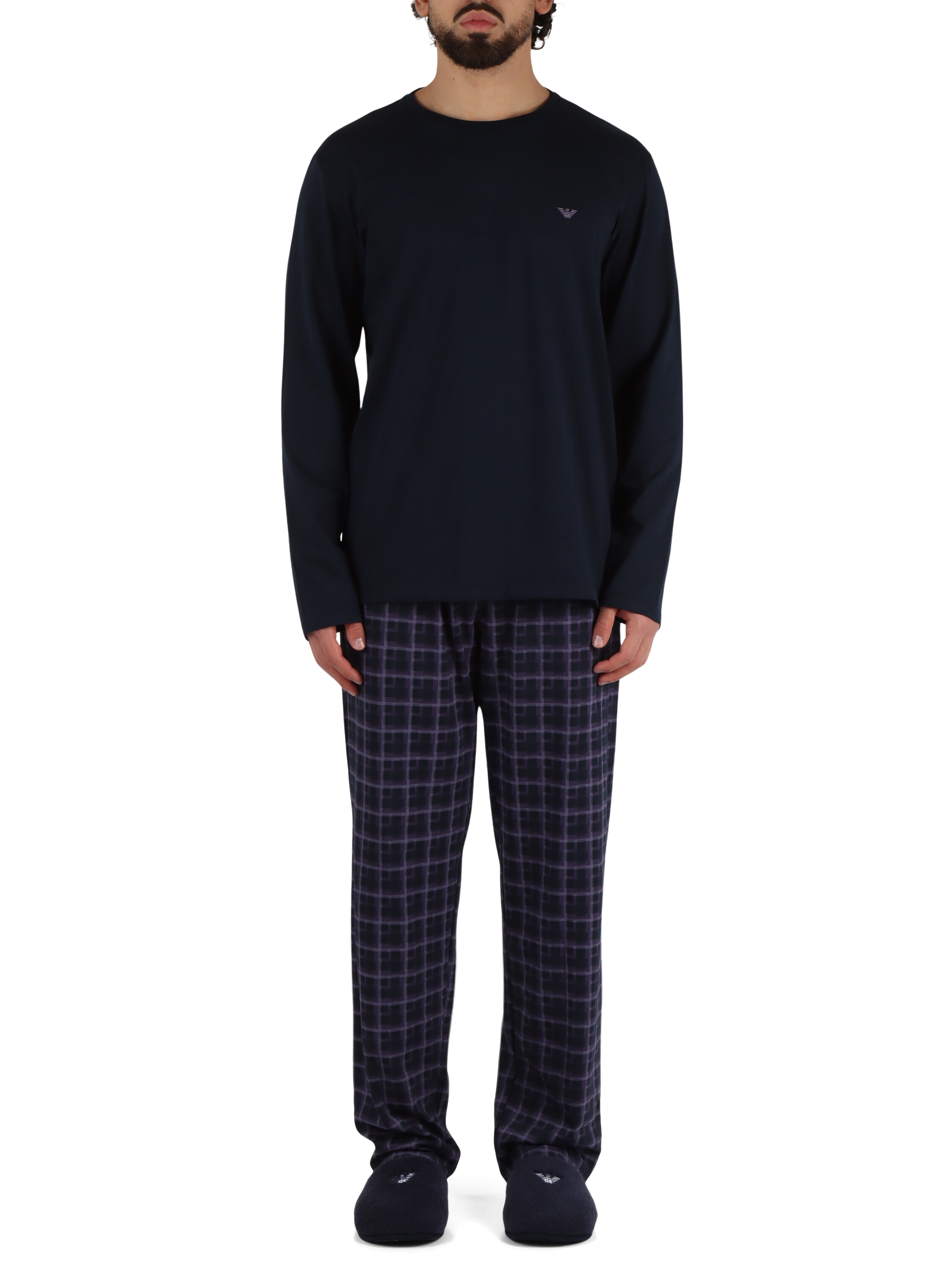 BLU | UNDERWEAR: Pigiama composto da t-shirt manica lunga e pantalone in cotone BLU | UNDERWEAR: Pigiama composto da t-shirt manica lunga e pantalone in cotone