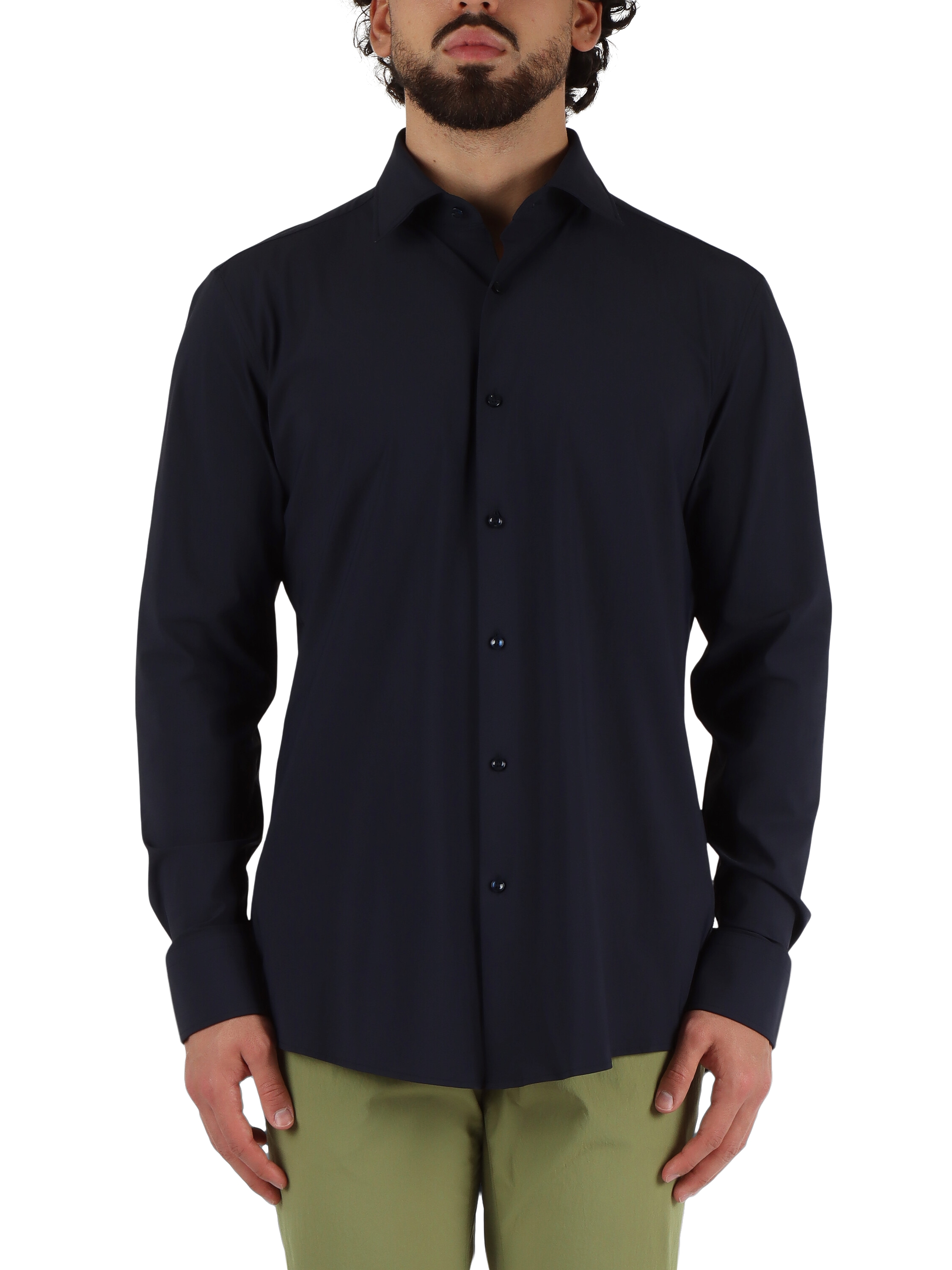 BLU SCURO | Camicia slim fit Performance in tessuto stretch