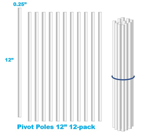Pivot Poles 12" Multi-pack (12)