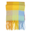 Yellow orange square blanket scarf
