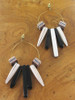 Monochrome hoop earrings with resin drops