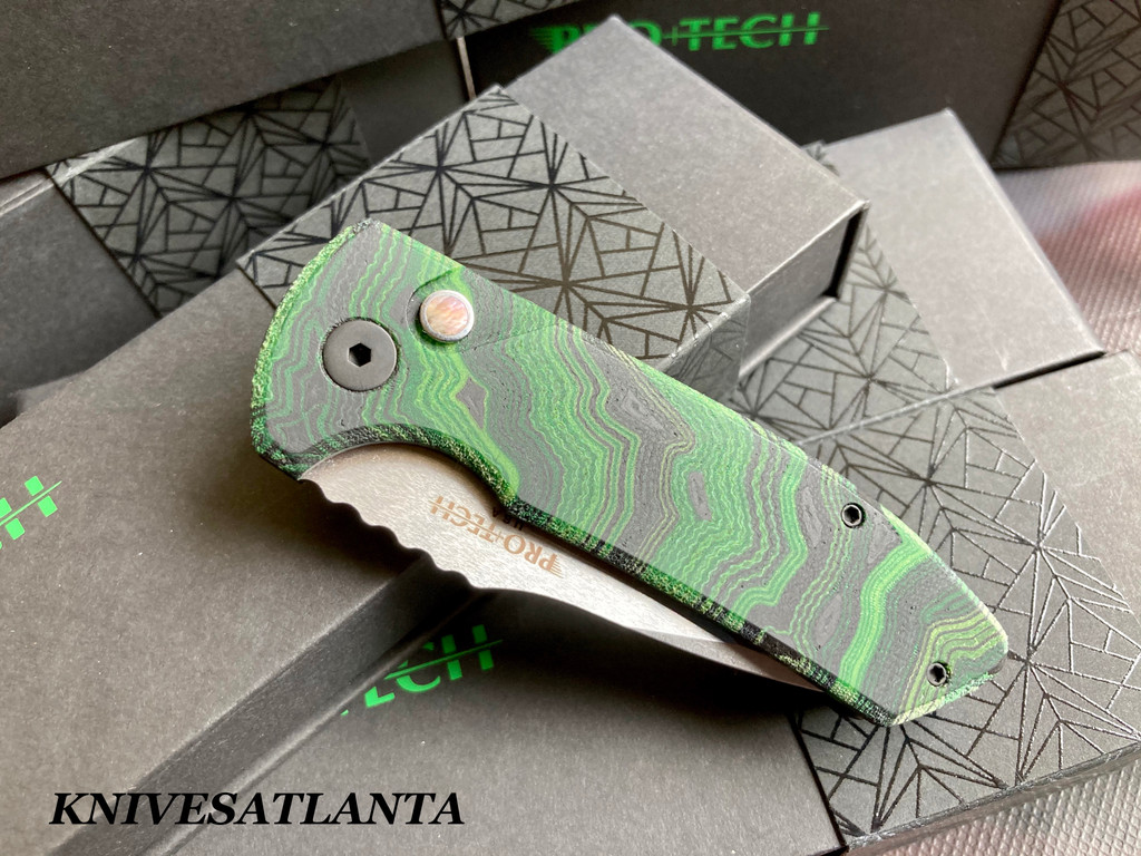 Protech Les George SBR  AUTO ~ Unique Micarta " Forrest"