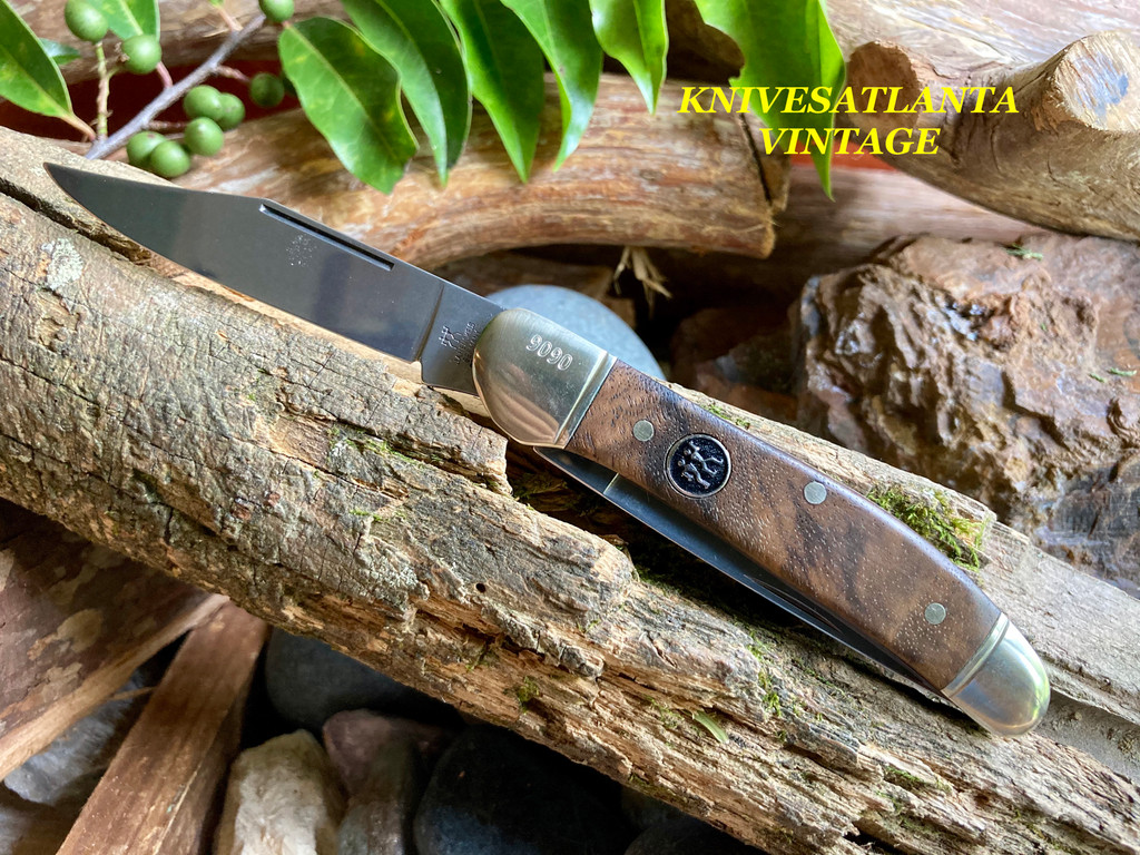 J A Henckels Copperhead Pocket Knife ~ European Gunstock Walnut ~ Vintage