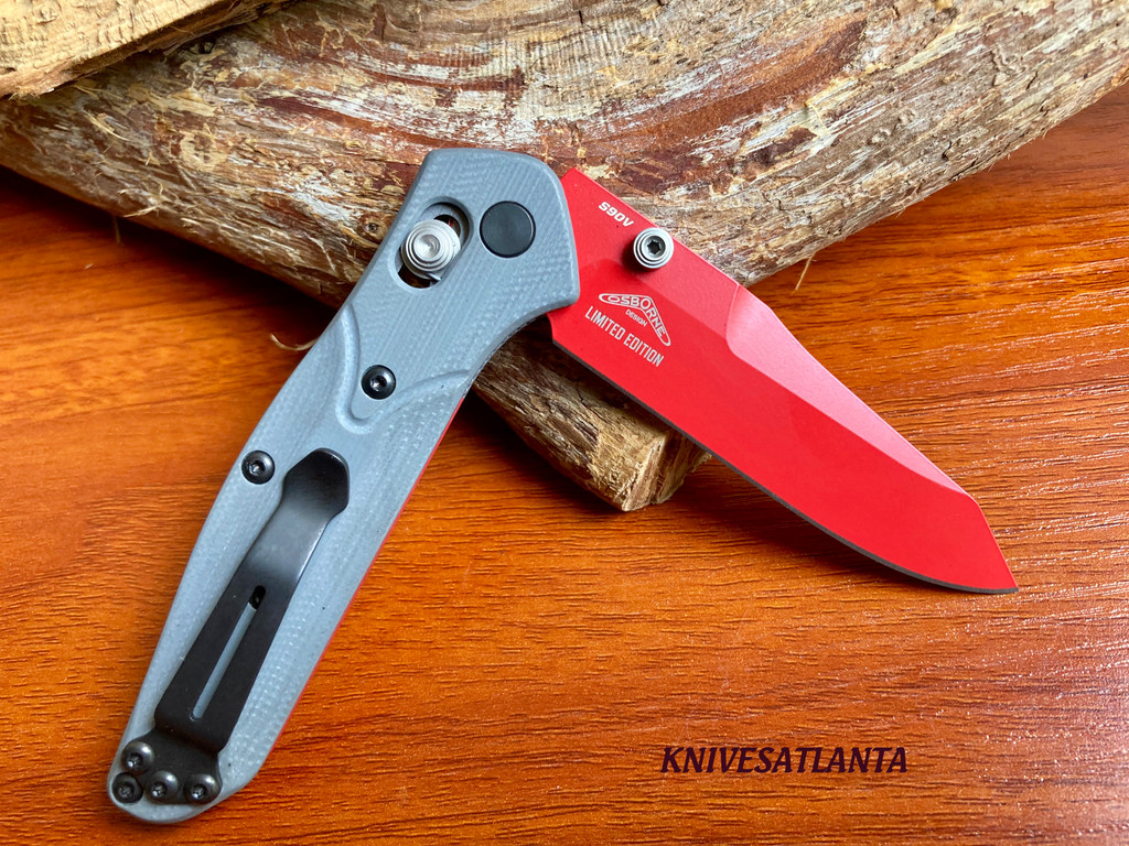 Benchmade 945 Mini Osborne - SHOT SHOW 2024 Exclusive - 945RD-2401 Red S90V Gray/Red G10