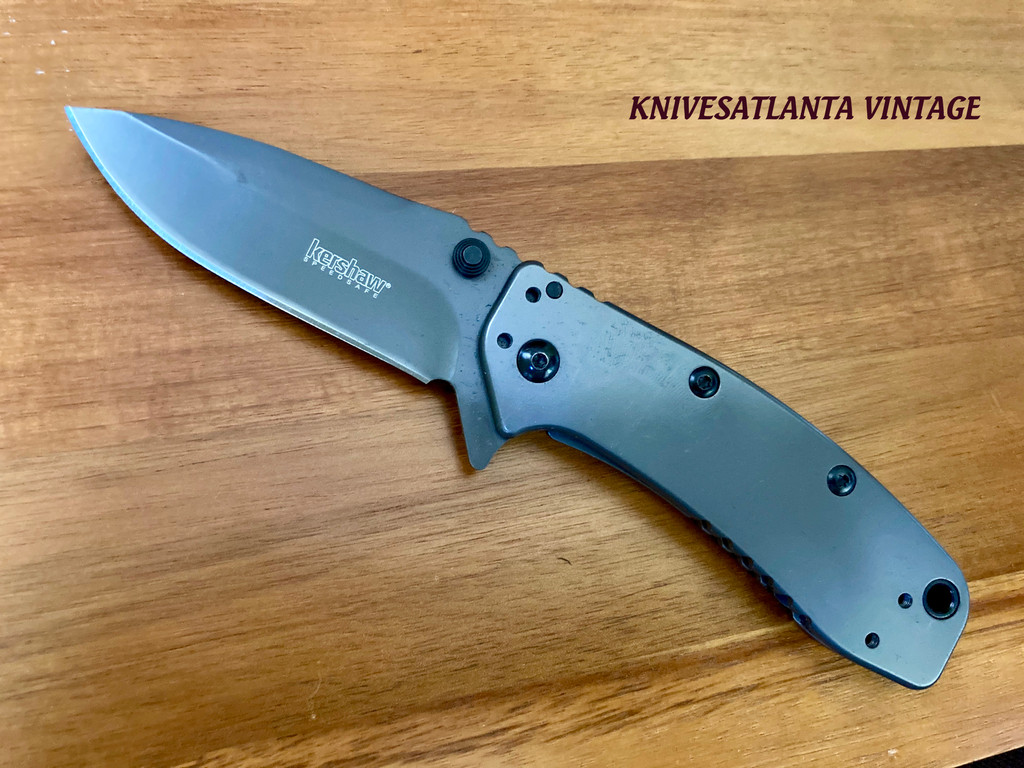  Kershaw 1556Ti Cryo II Assisted Flipper Knife 3.25" Plain Blade, Rick Hinderer Framelock Design