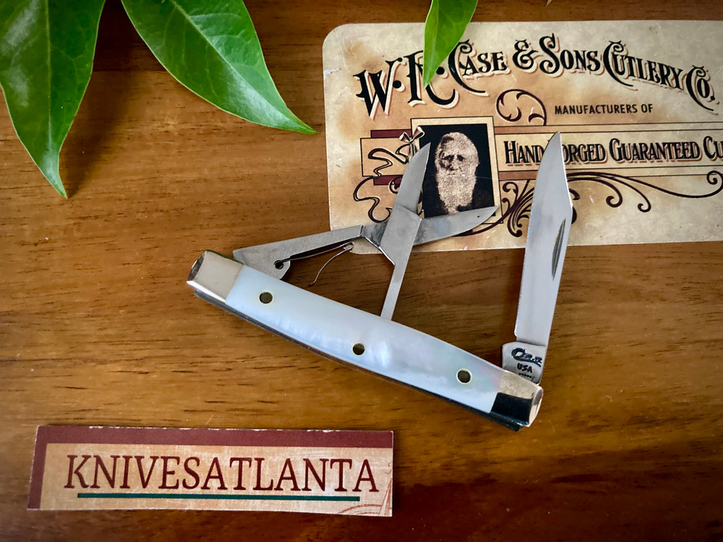 CASE XX MOTHER OF PEARL PEN KNIFE ~  SCISSORS ~ Vintage 1995