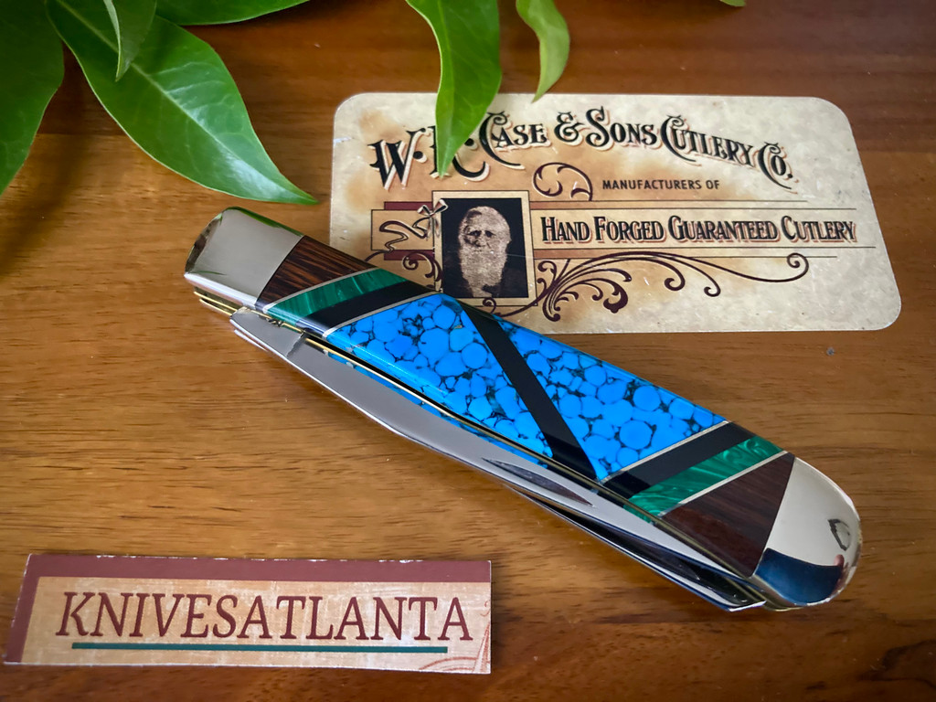 CASE XX 7254 SS DAVID YELLOWHORSE TURQUOISE TRAPPER ~ Vintage 1994