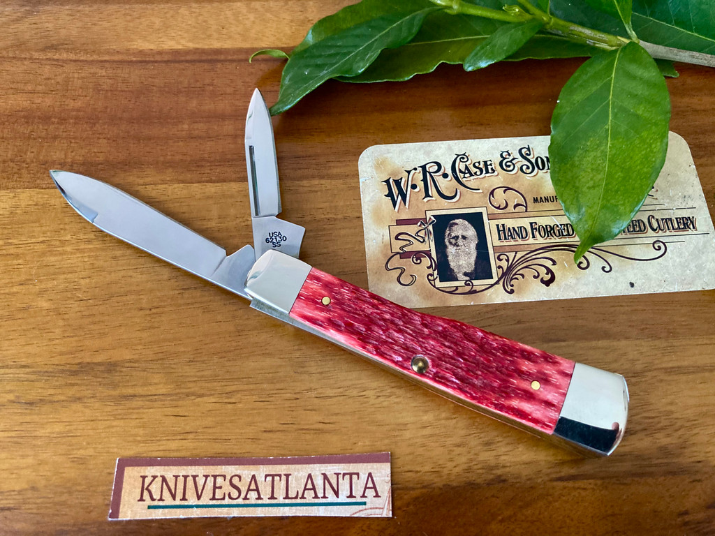 Case XX Dark Red Silver Script Gunstock ~ 2004 ~ Vintage