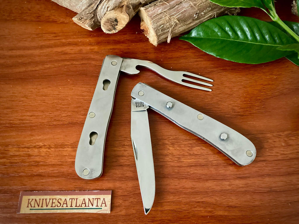 Case XX 6254 Brown Bone Hobo Trapper Folding Pocket Knife With Tin ~ Vintage 1999