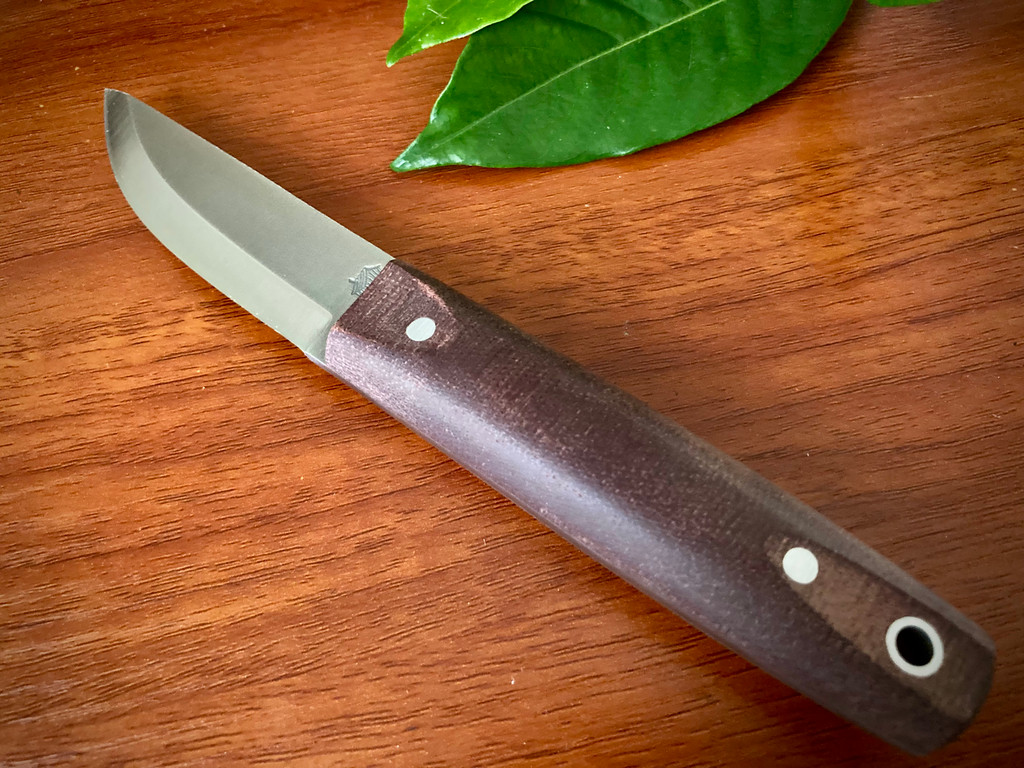 L.T. Wright Knives: Pronghorn 3V - Scandi - Double Red Micarta - Matte