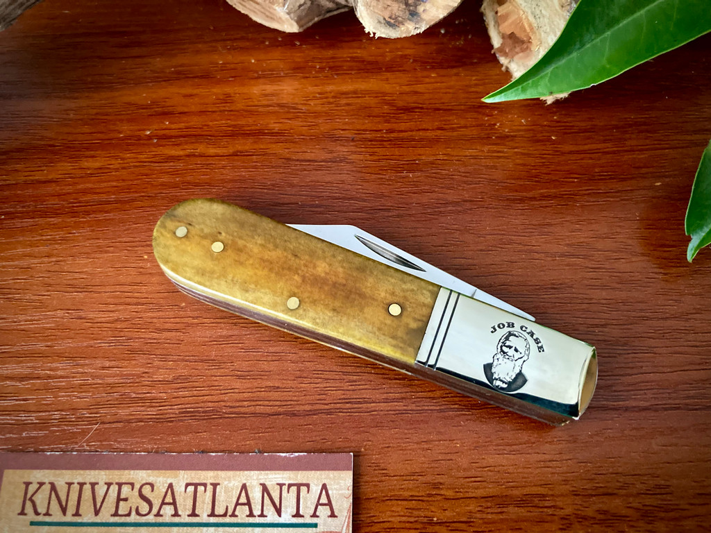 CASE XX BARLOW ~  2019 SMOOTH ANTIQUE BONE & JOB CASE BOLSTER