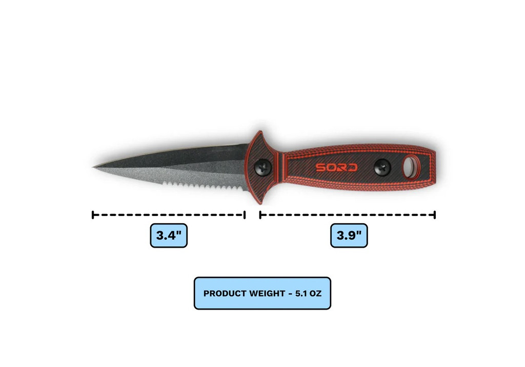 SORD Fishing Products 4" FREEDIVING KNIFE