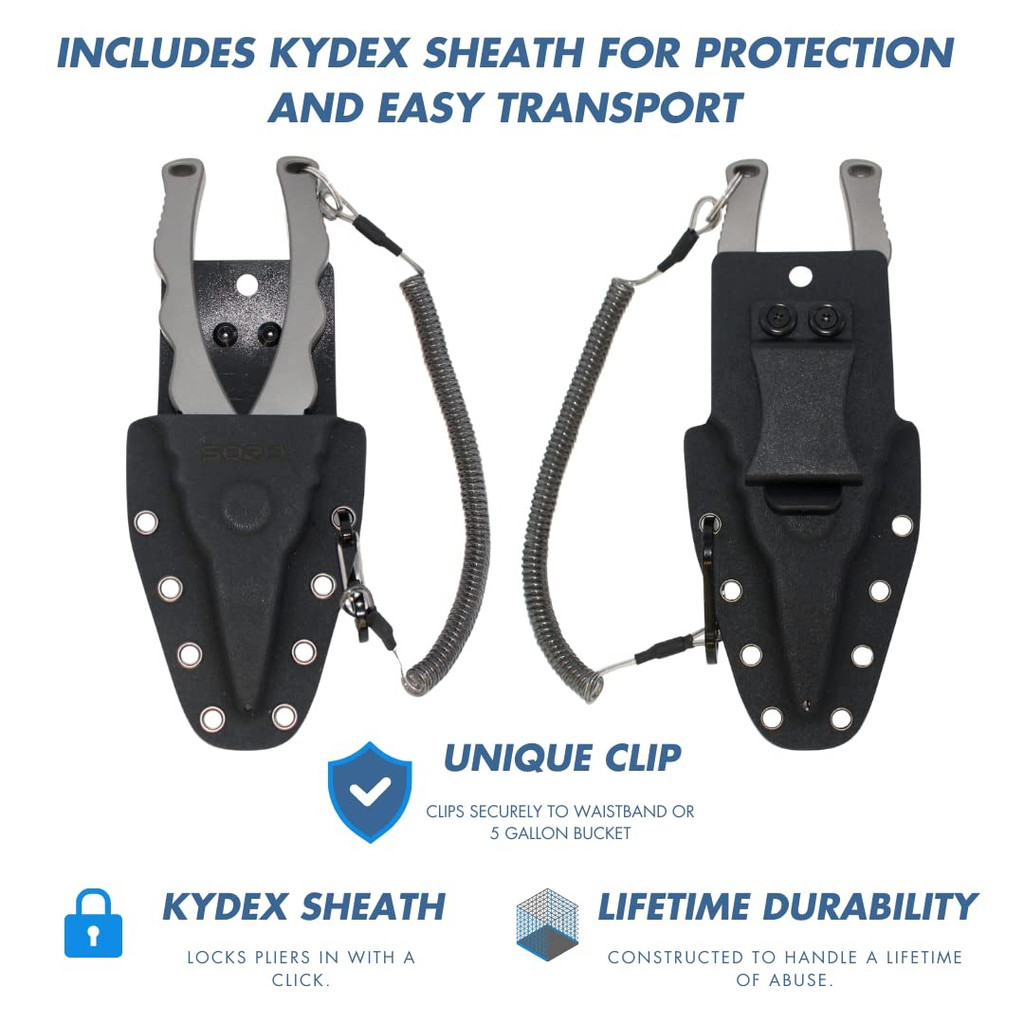 SORD 7" Titanium Pliers with Lanyard and Kydex Sheath