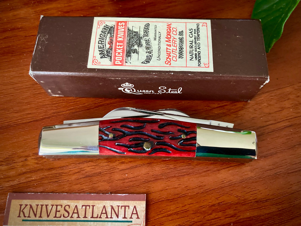 SCHATT & MORGAN Red Worm groove ~ 044431 ~ File & Wire Congress ~Vintage