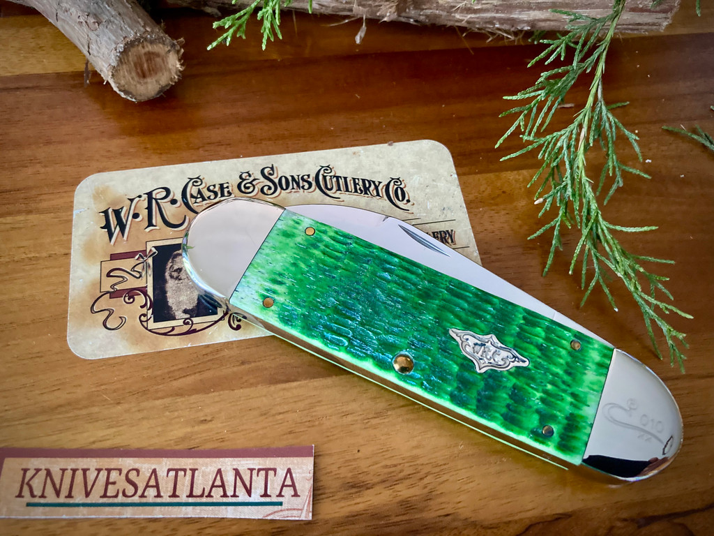 CASE XX BRIGHT GREEN BONE ELEPHANT TOE ~ 2009 ~  RARE  