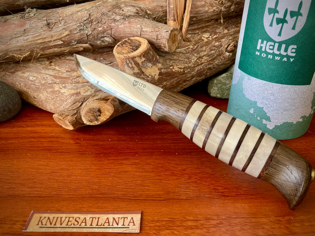 Helle Rein 2023 LTD ~  Dark Oak ~ Stacked Leather ~ Reindeer Antler