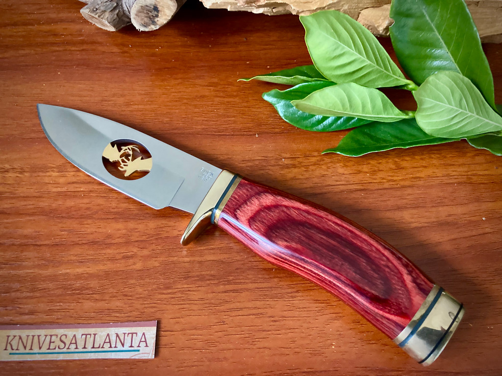 BUCK LTD EDITION "BATTLIN BUCKS" B192 FIXED BLADE ~ GOLD CUTOUT ~ 2001