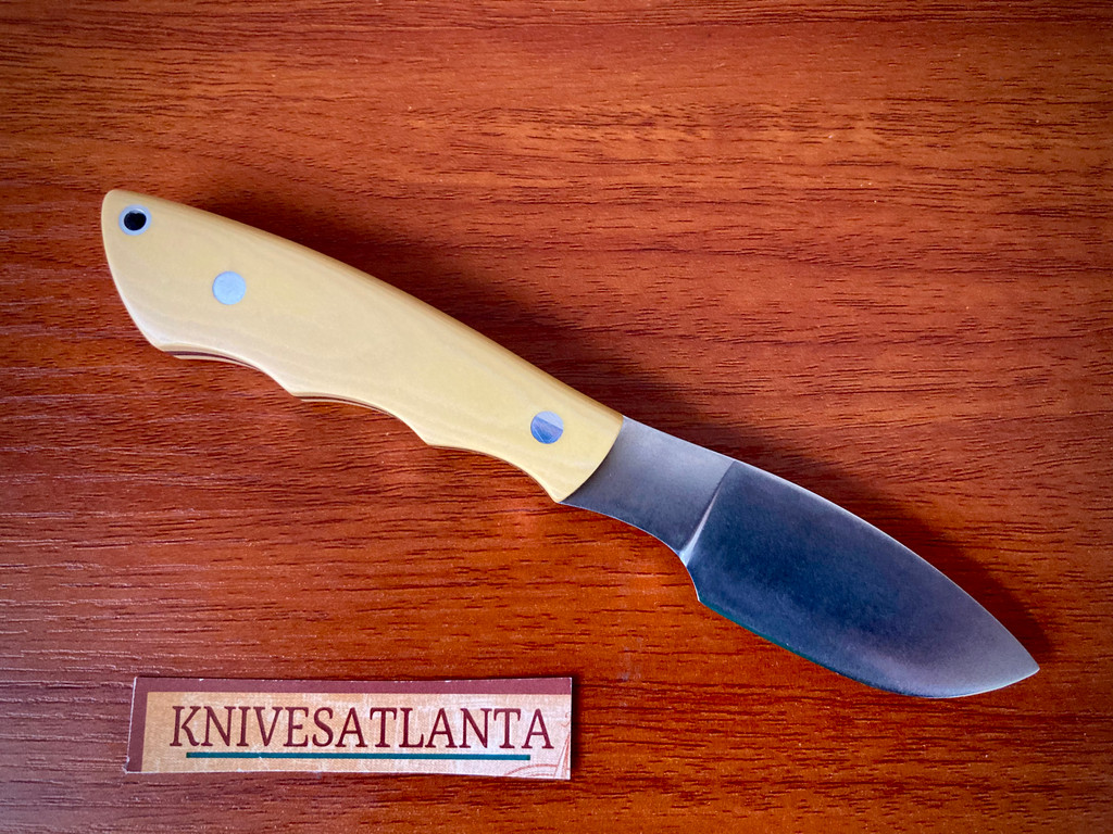 Bark River Mini Canadian Fixed Blade Knife ~ Antique Ivory Micarta