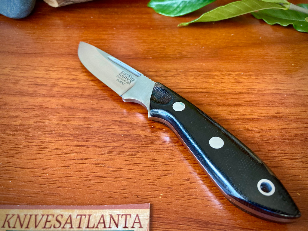 Bark River Adventurer Fixed Blade Knife Black Canvas Micarta ~  Elmax 