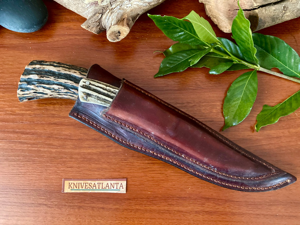 Jerry Snell Custom ~  2 Knife Set ~ Stag Hunter - Bird & Trout