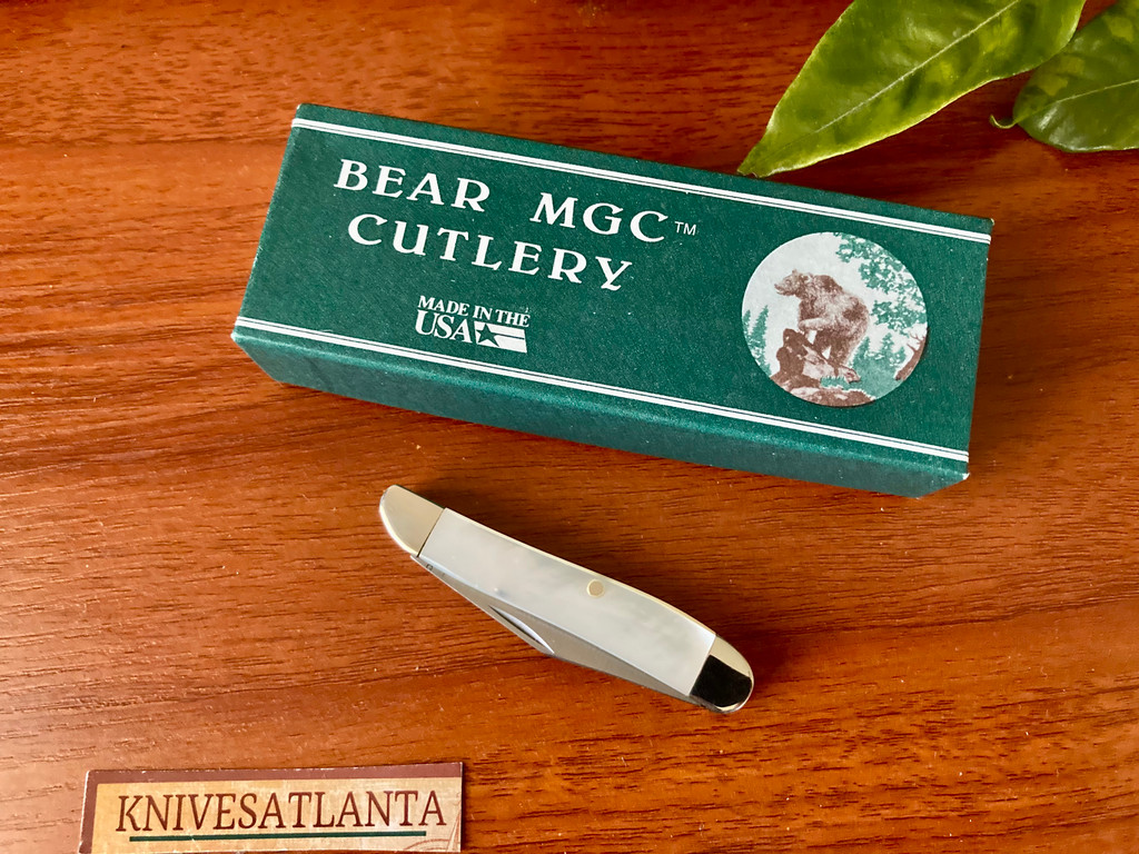 Bear MGC 820 Mother of Pearl Peanut knife ~ Vintage