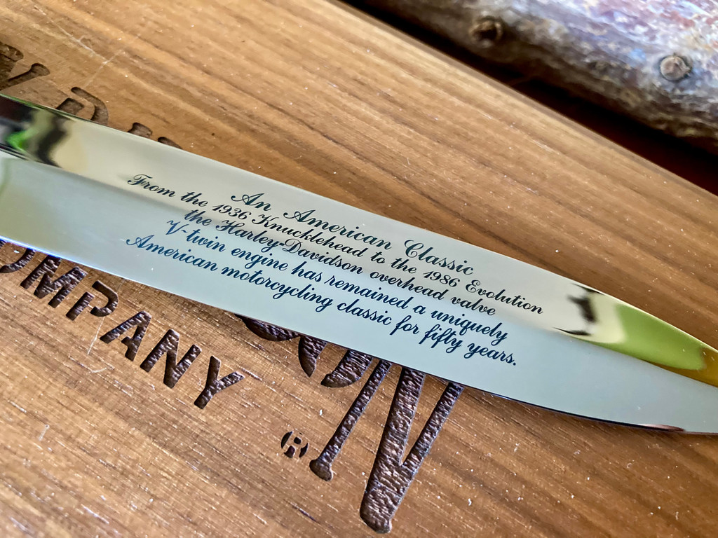 Buck Custom Harley-Davidson Stag Dagger ~ 50th Anniversary of the V-Twin engine ~ Vintage 1986