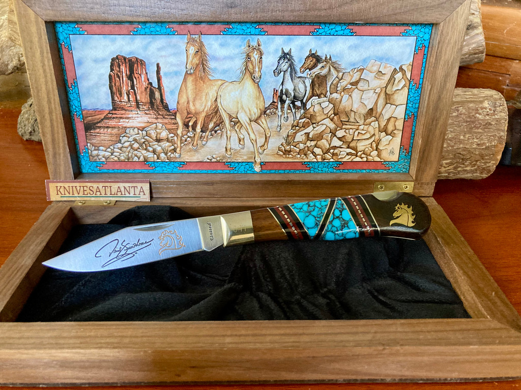 United David Yellowhorse Lockback ~ Valley of the Navajo ~ Vintage 