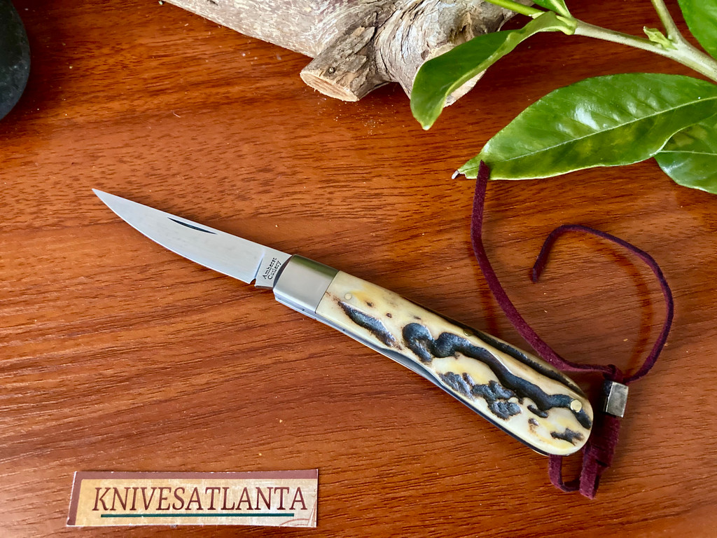 Amherst Cutlery Stag Slip Joint Folder ~