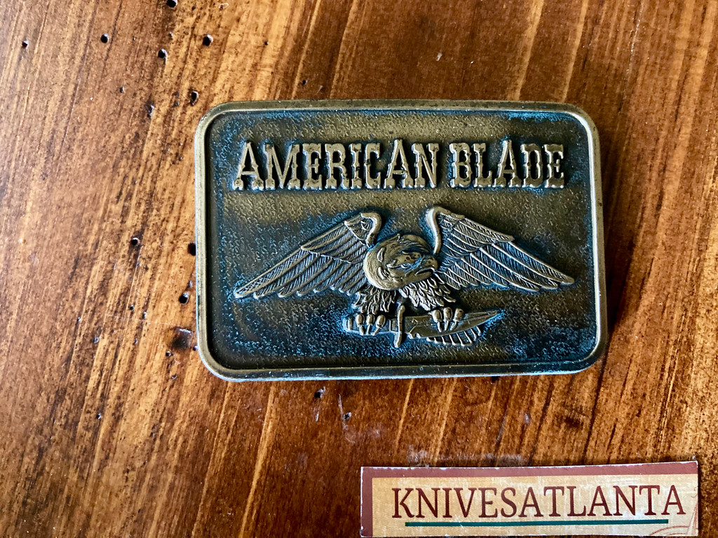 AMERICAN BLADE  Belt Buckle ~ Vintage 1981
