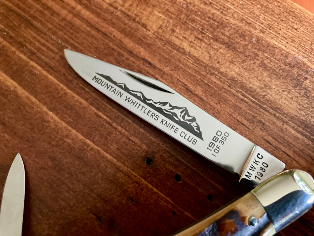 Robert Klaas Stag  Whittler ~  Mountain Whittlers Knife Club 1980 ~ Vintage