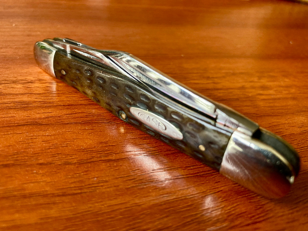 Case Tested XX Split Back Whittler 6383 Green Bone ~  1920-40 ~ Extremely Rare !!