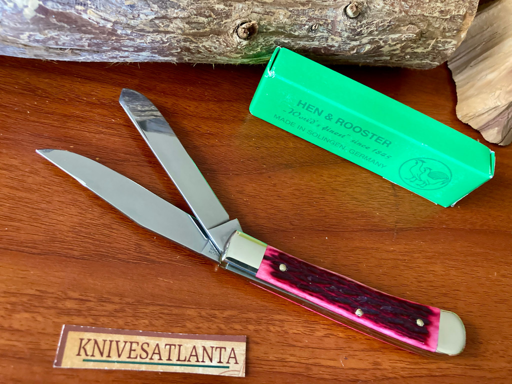 Hen & Rooster 312 Red Jig Bone Trapper ~ Germany ~ Vintage