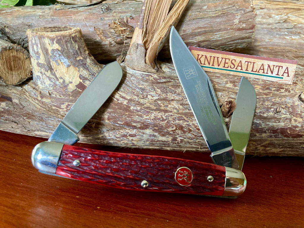Zwilling J.A. Henckels HK-3-B Red Bone Stockman ~ Vintage