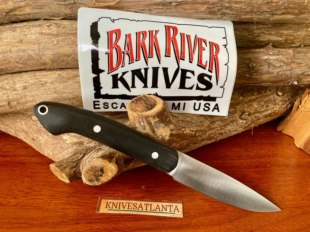 Bark River Bird & Trout ~CPM 154 ~ Black Canvas Micarta Matte ~ 2022