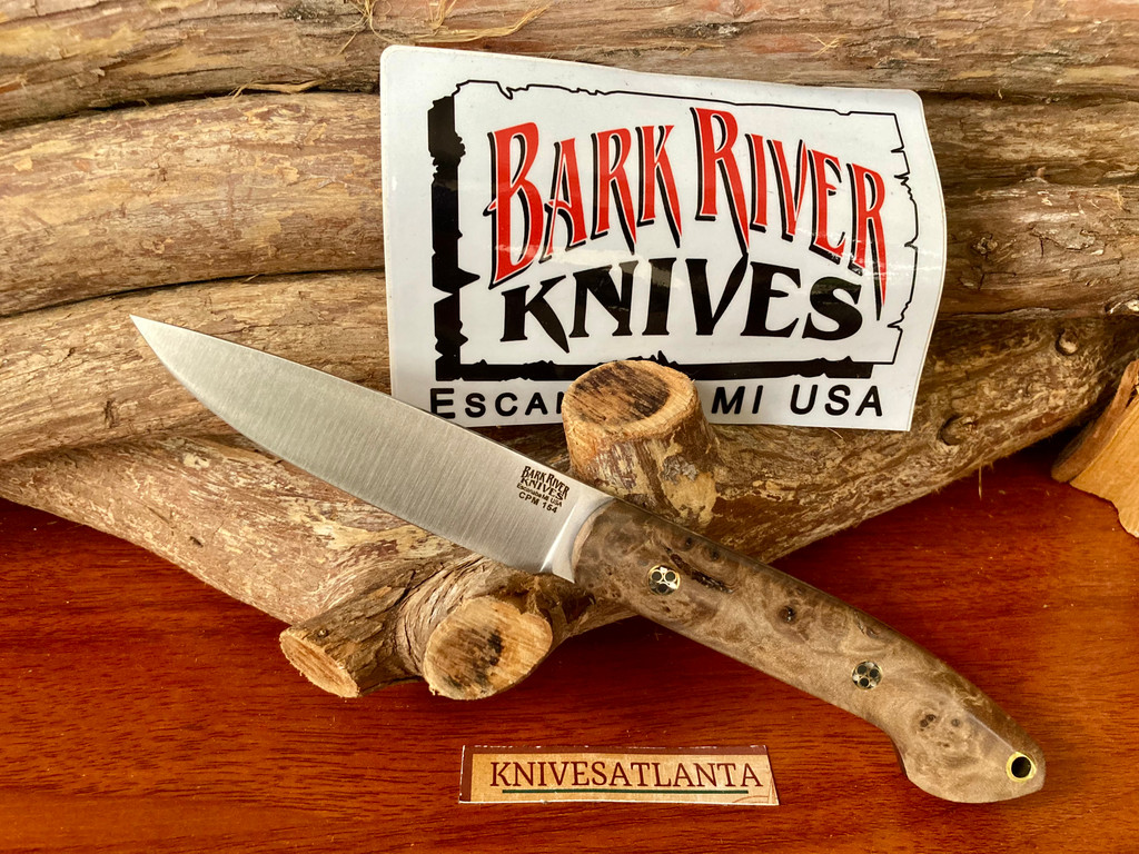  Bark River Bird and Trout  ~ CPM-154 , Natural Maple Burl ~ Mosaic Pins