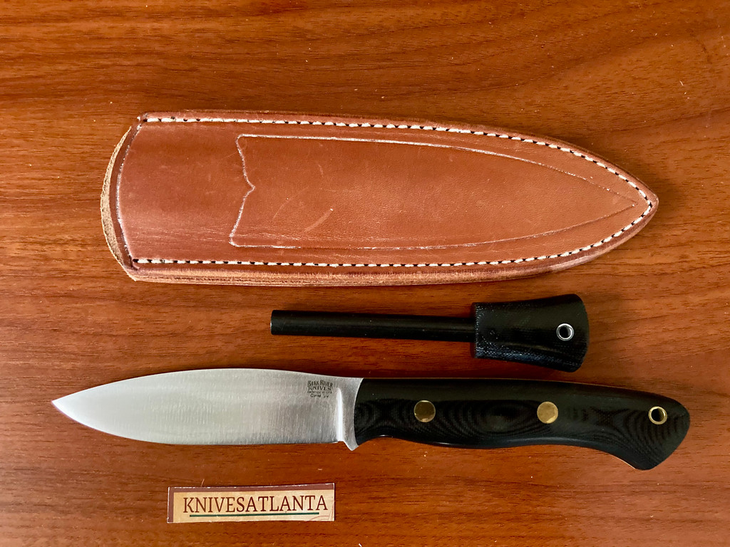 Bark River Tundra Limited Edition ~ Black Canvas Micarta ~ Gold Liner ~ Firesteel ~ 2020