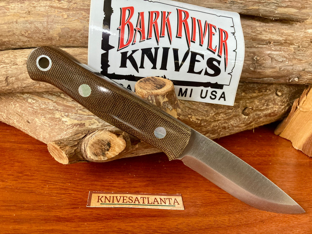 Bark River Bushcrafter ~  Green Canvas Micarta  ~ CPM3V ~ Firesteel 