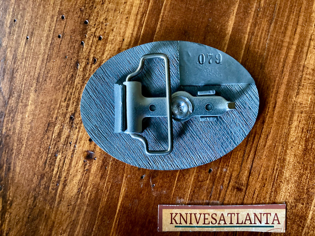 The Randall Knives Society of America Pewter Belt Buckle ~ Vintage 1989