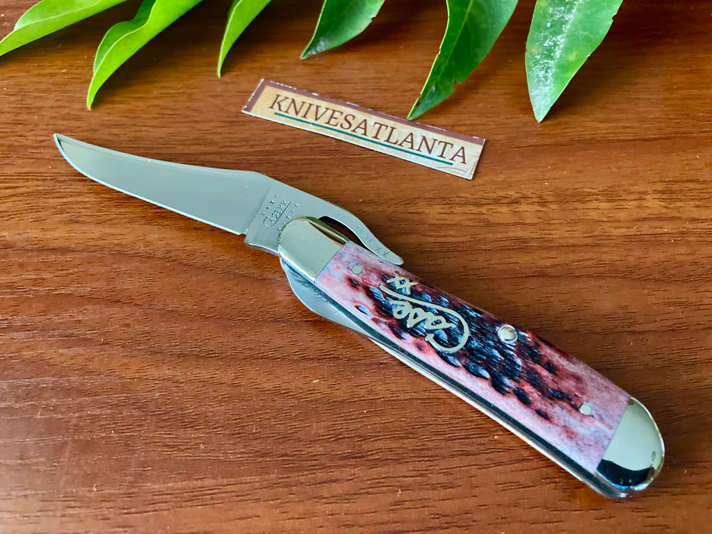  Case XX 2001 61953L Russlock Cranberry Bone ~  Silver Script shield  ~ Vintage 2001