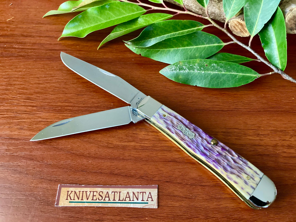 Case 6254W Purple Jigged Bone Trapper ~ Vintage  2007
