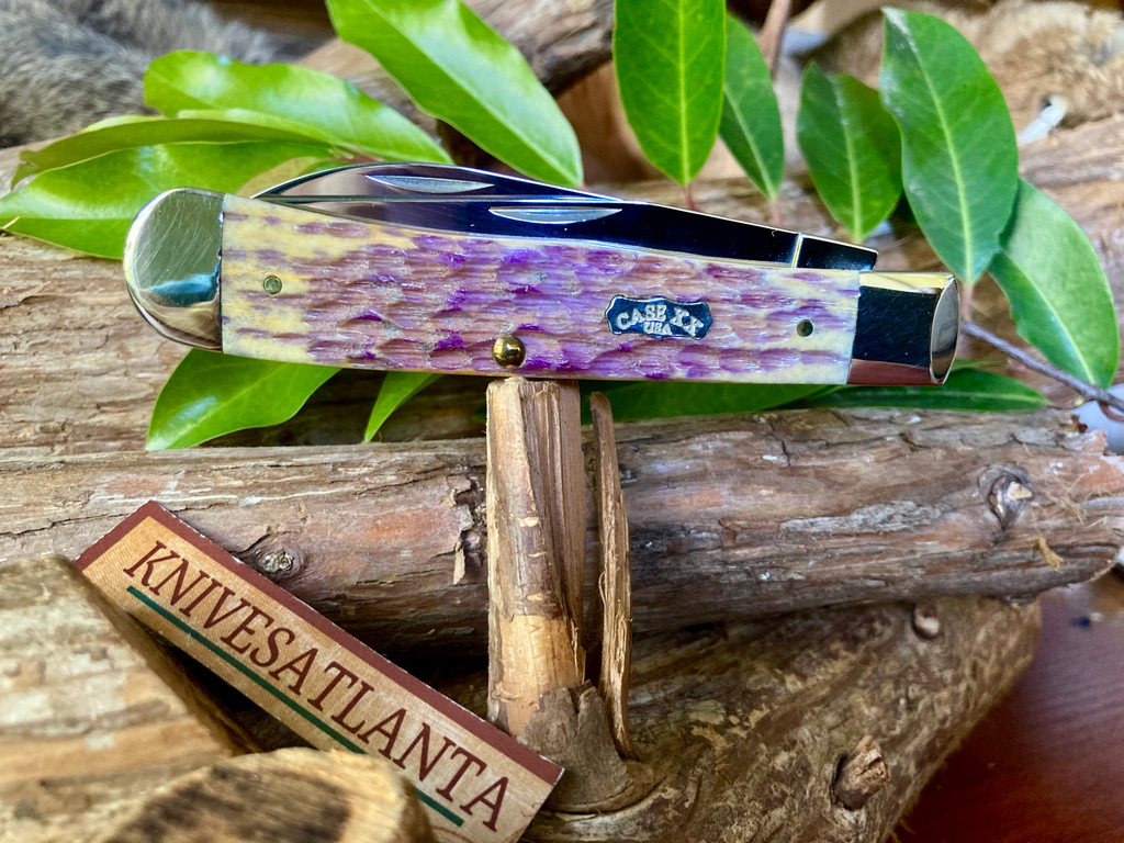 Case 6254W Purple Jigged Bone Trapper ~ Vintage  2007