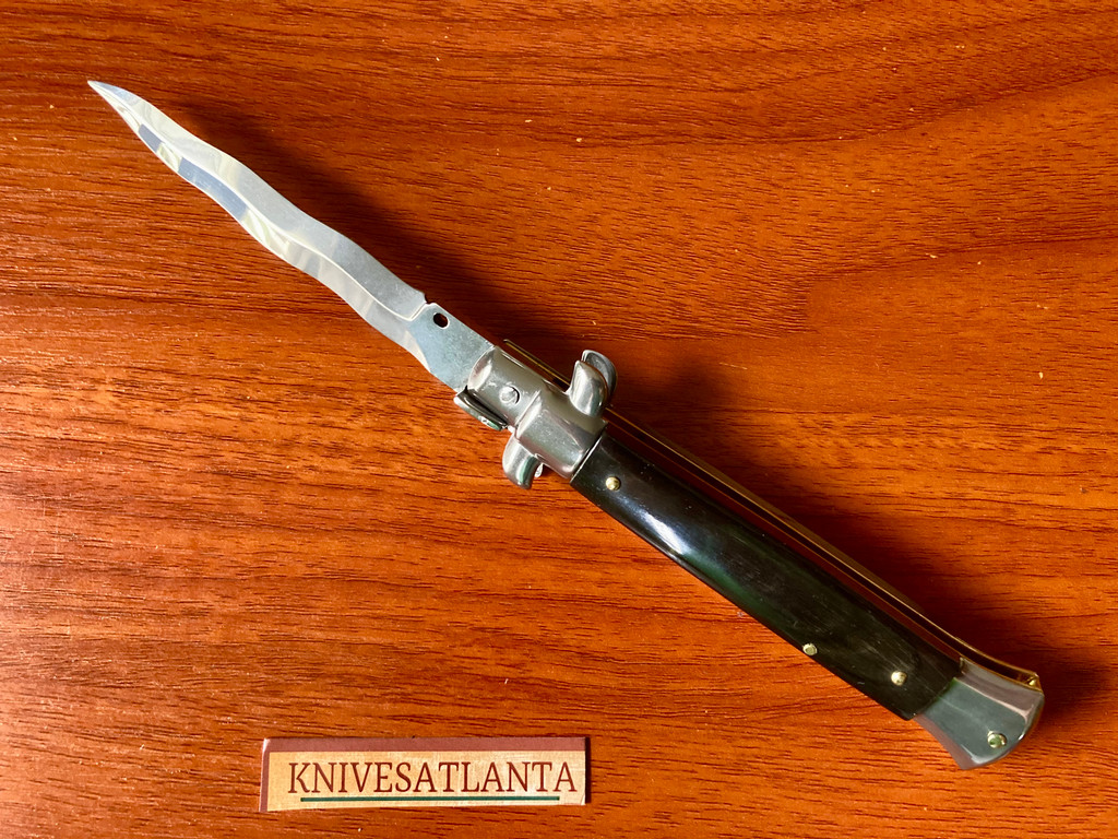 Frank Beltrame 9" Italian Stiletto ~  Kris Blade ~ Buffalo Horn Handle