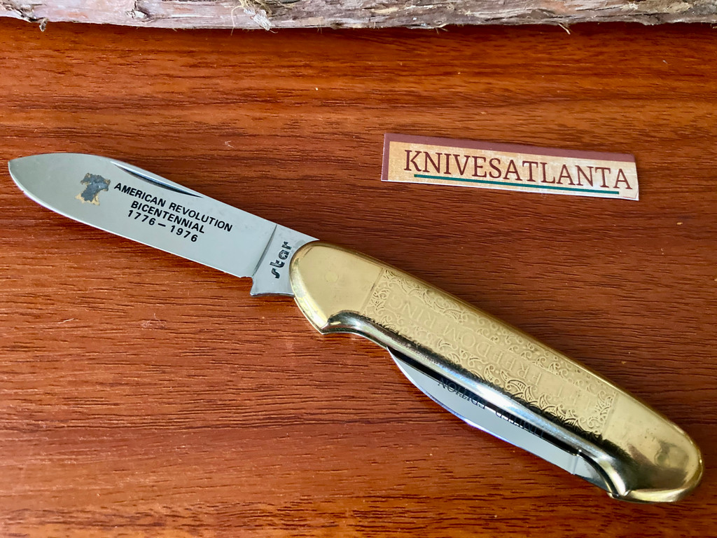 Star Knives American Revolution Bicentennial Commemorative Canoe Knife (1776–1976) ~ Vintage