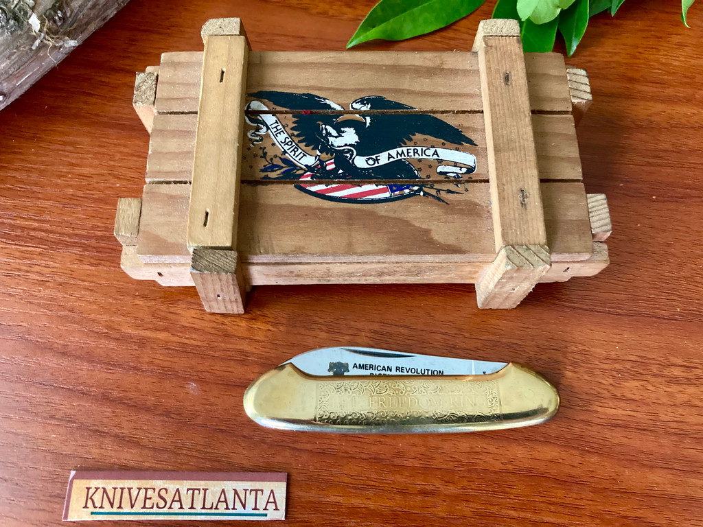 Star Knives American Revolution Bicentennial Commemorative Canoe Knife (1776–1976) ~ Vintage