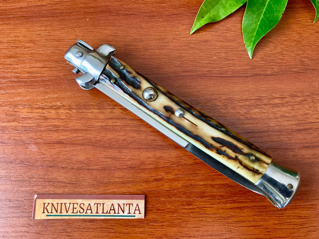Frank Beltrame 11-inch Italian Stiletto Automatic Knife (Switchblade) ~ Vintage   late 1960s - 1980s