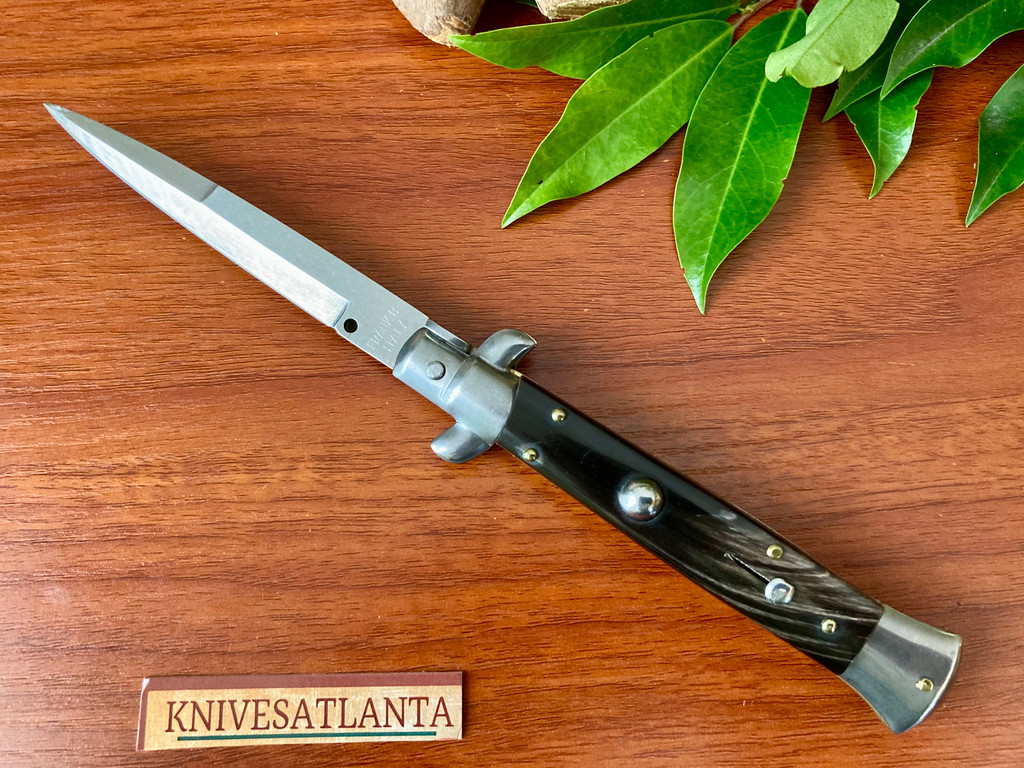 Frank B. (Frank Beltrame) 9" Bayonet Swivel Bolster Horn Stiletto ~