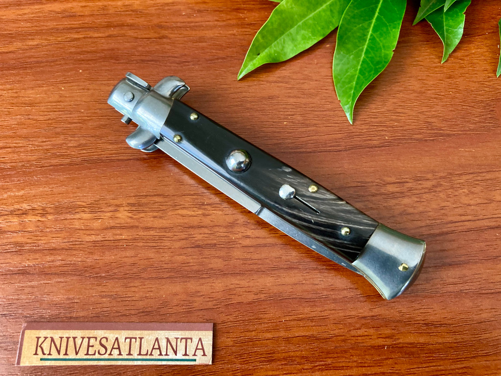 Frank B. (Frank Beltrame) 9" Bayonet Swivel Bolster Horn Stiletto ~
